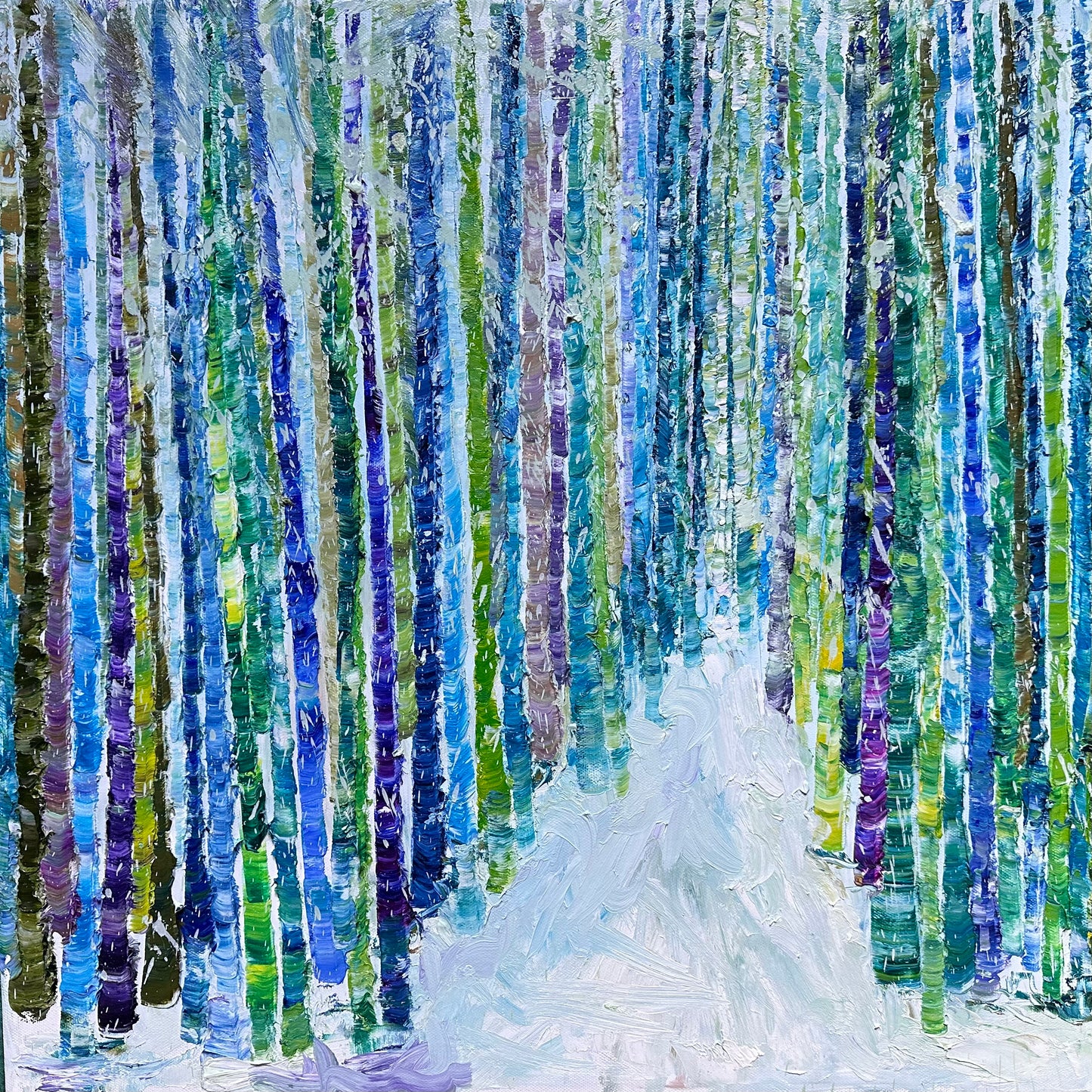 Bamboo Forest, OIL, 20" x 20"