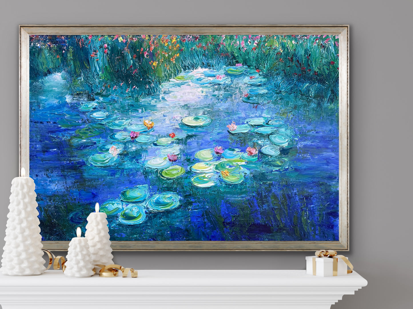 Wandering Water Lilies, OIL, 24" x 36"