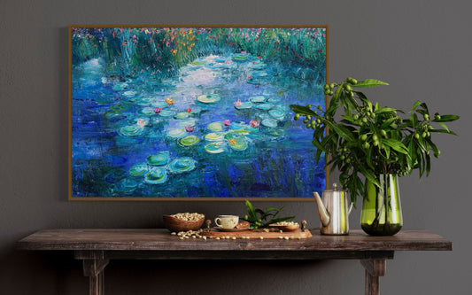 Wandering Water Lilies, OIL, 24" x 36"